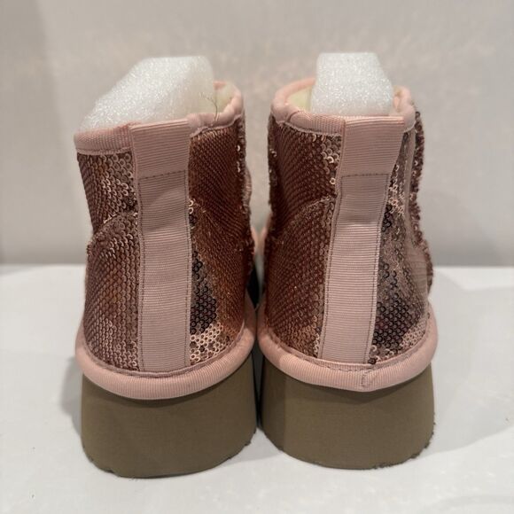 Corkys Booties Boots Sequins Platform Chunky Sparkly Pink Bling 9 Room Service - Picture 2 of 8